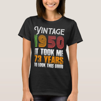 Vintag 1950 73 Jahre alt Geburtstag Retro Vatersch T-Shirt