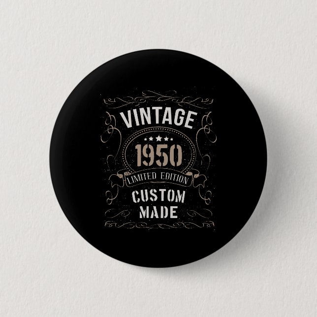 Vintag 1950 limitierte Auflage kundenspezifisch Button (Vorderseite)
