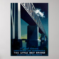 Vintag 1951 Aage Rasmussen Dänischer Staat Eisenba