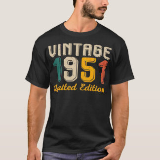 Vintag 1951 Retro Style 73. Geburtstag Geboren 19 T-Shirt