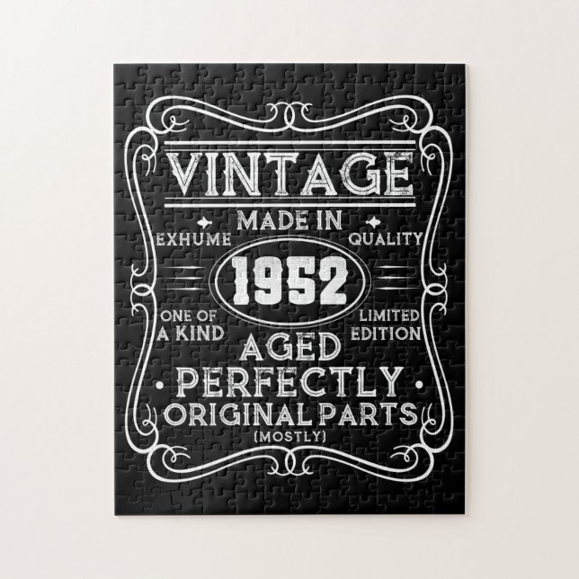 Vintag 1952 Retro Classic Puzzle (Vertikal)