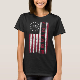 Vintag 1953 Amerikanische Flagge 70. Geburtstag 70 T-Shirt
