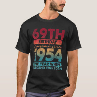 Vintag 1954 69 Jahre alte Geschenke Limited Editio T-Shirt