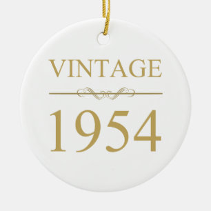 Vintag 1954 70. Geburtstag Keramik Ornament