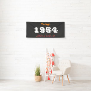Vintag 1954 Limited Edition 72. Geburtstagsgeschen Banner