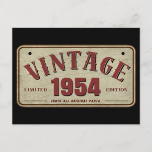 Vintag 1954 Limited Edition Alle Originalteile Postkarte