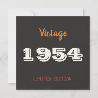 Vintag 1954 limitierte Auflage 60. Geburtstagsgesc