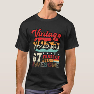 Vintag 1955 67. Geburtstagsfeier 67 Jahre alt T-Shirt