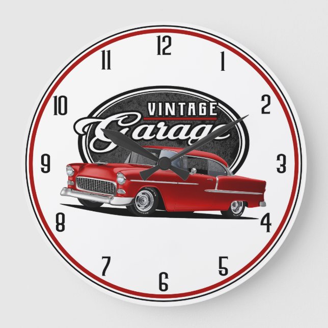 Vintag 1955 Garage Große Uhr (Vorderseite)