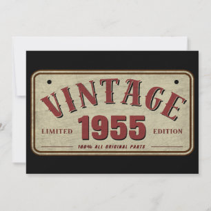 Vintag 1955 Limited Edition Alle Originalteile Einladung