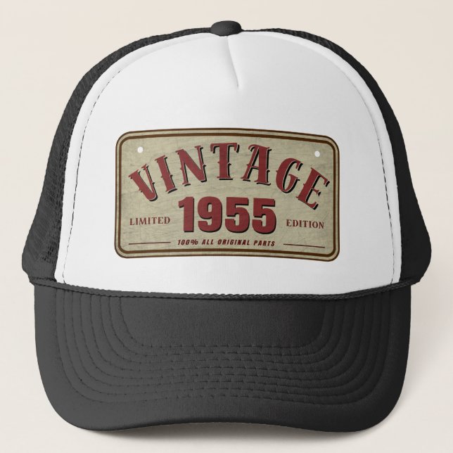 Vintag 1955 Limited Edition Alle Originalteile Truckerkappe (Vorderseite)