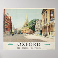 Vintag 1955 Oxford, Großbritannien per Bahn