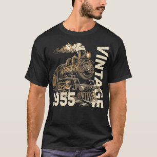 Vintag 1955 Steampunk-Dampfzug-Lokomotive 69. T-Shirt