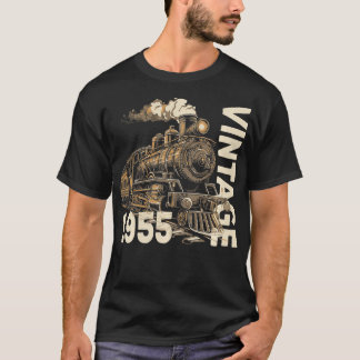 Vintag 1955 Steampunk-Dampfzug-Lokomotive 69. T-Shirt