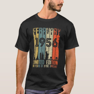 Vintag 1956 66 Jahre alt Gebildet im Februar 1956 T-Shirt