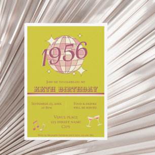 Vintag 1956 70. Geburtstag Retro grünEinladung Einladung