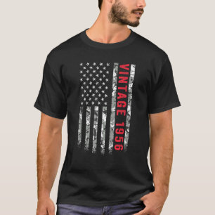 Vintag 1956 Camouflage der amerikanischen Flagge 6 T-Shirt