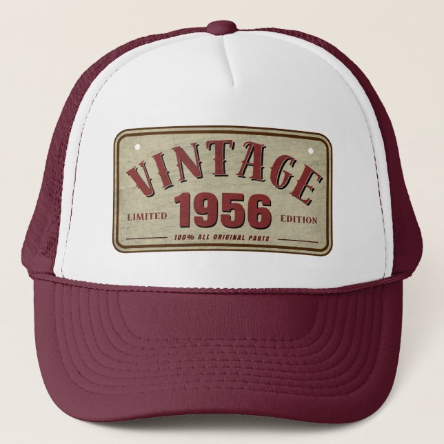 Vintag 1956 Limited Edition Alle Originalteile Truckerkappe (Vorderseite)