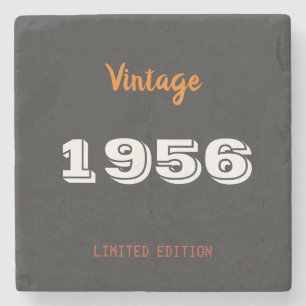 Vintag 1956 Stone Untersetzer - 70. Geburtstagsges