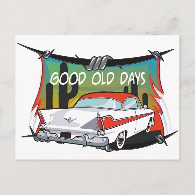 Vintag 1957 Plymouth Postkarte (Vorderseite)