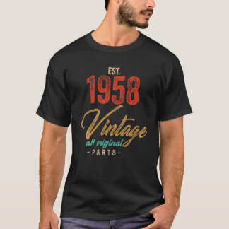 Vintag 1958 Funny 63 Jahre alt Männer und Frauen 6 T-Shirt
