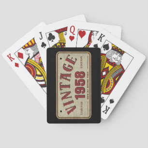 Vintag 1958 Limited Edition Alle Originalteile Spielkarten
