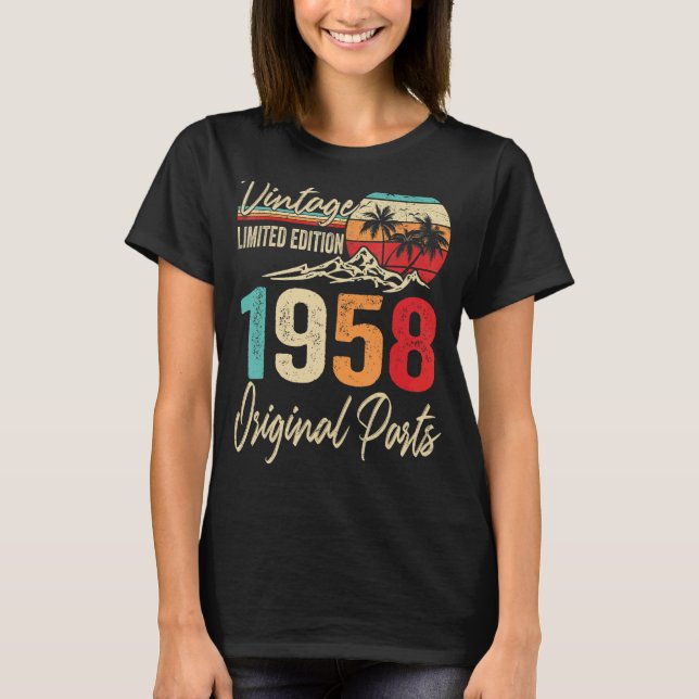 Vintag 1958 Originalteile 64. Geburtstag T-Shirt (Vorderseite)
