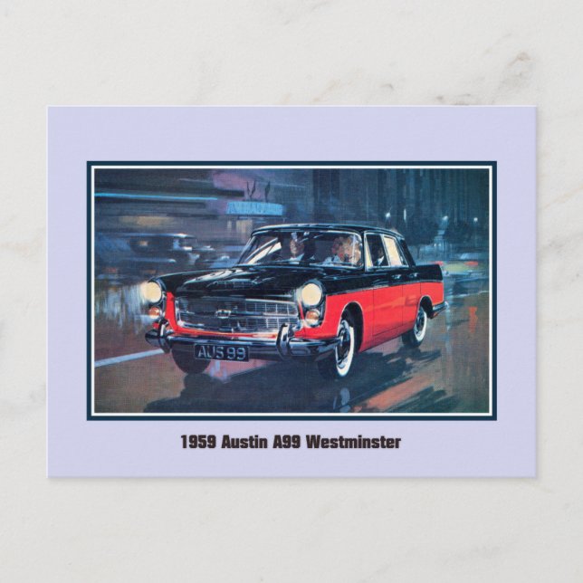 Vintag 1959 Austin A99 Westminster Postkarte (Vorderseite)