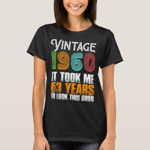Vintag 1960 63 Jahre alt Geburtstag Retro Vater's T-Shirt