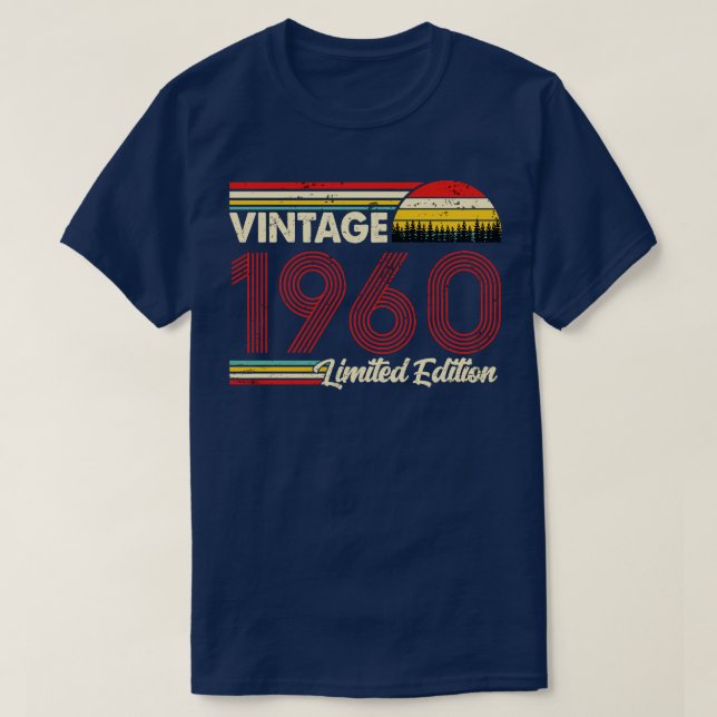 Vintag 1960 Geburtstag Shirt Limited Edition 1960  (Design vorne)