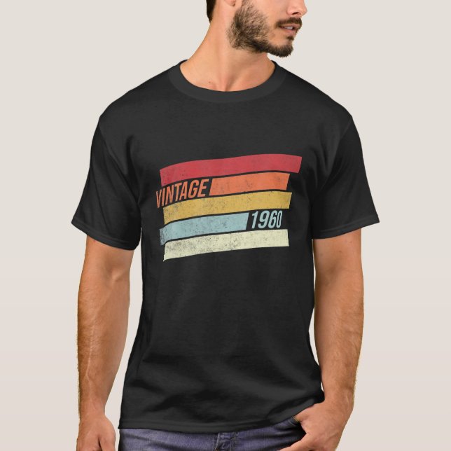 Vintag 1960 Geburtstag T-Shirt (Vorderseite)