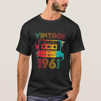 Vintag 1961 60. Geburtstag Geschenke Kassette Tape T-Shirt