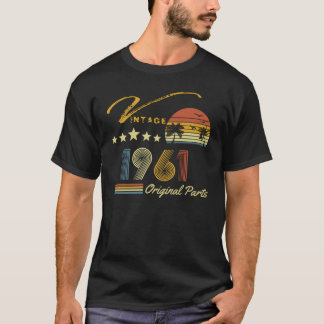 Vintag 1961 62. Geburtstag 62 Jahre alter Retro T-Shirt