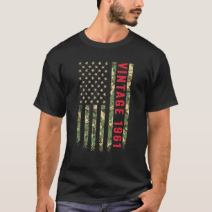 Vintag 1961 Camouflage der amerikanischen Flagge 6 T-Shirt