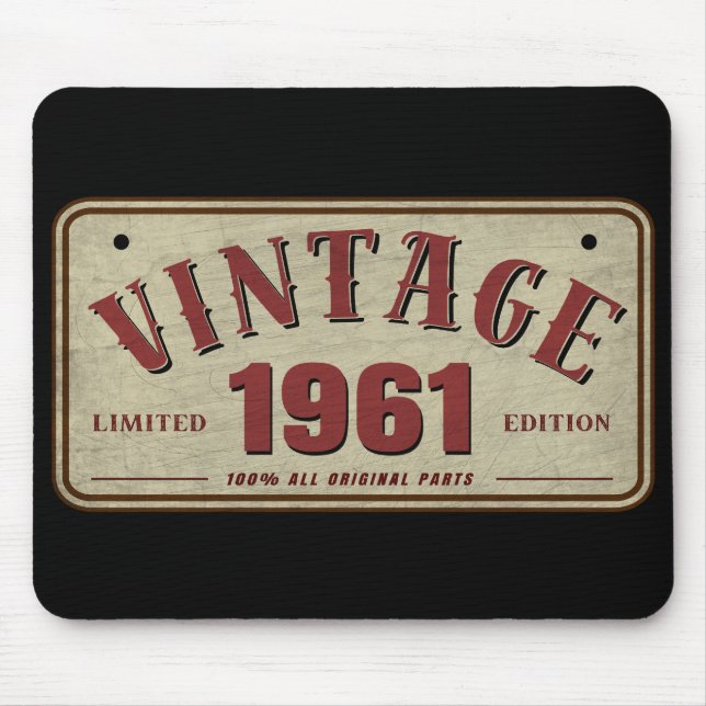 Vintag 1961 Limited Edition Alle Originalteile Mousepad (Vorne)