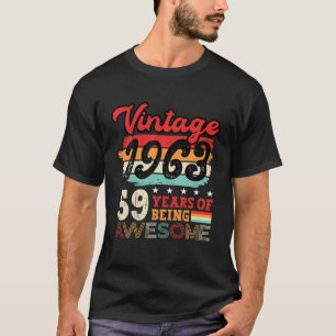 Vintag 1963 59. Geburtstagsfeier 59 Jahre alt T-Shirt