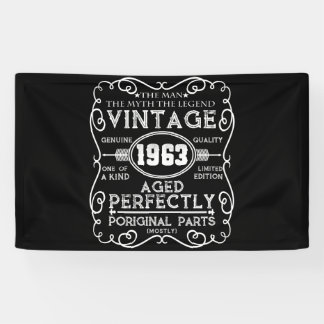 Vintag 1963 Man Myth Legend 58. Geburtstag Banner