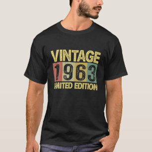 Vintag 1963 Tag 59 Jahre alter Sonntag 59. Geburts T-Shirt