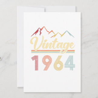 Vintag 1964 57. Geburtstag Retro 57 Jahre alt Einladung