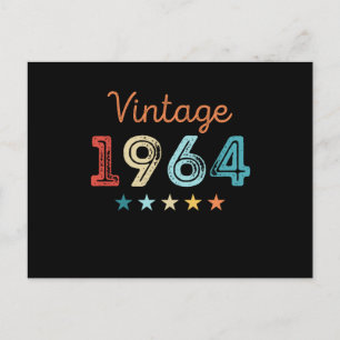 Vintag 1964 60. Geburtstag Retro Geschenk 60 Jahre Postkarte
