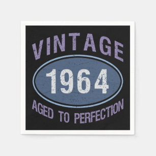 Vintag 1964 60. Geburtstag Serviette