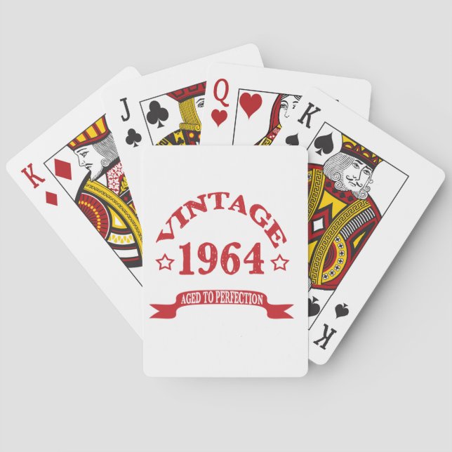 Vintag 1964 Alter bis Infektion Spielkarten (Rückseite)