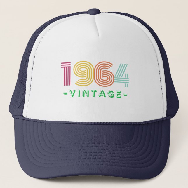 Vintag 1964. Geboren im Jahr 1964 und 2024 60. Truckerkappe (Vorderseite)