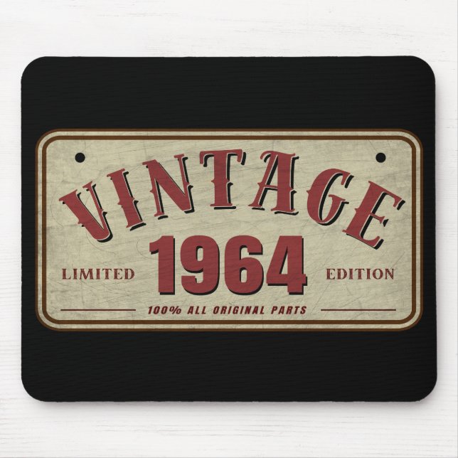 Vintag 1964 Limited Edition Alle Originalteile Mousepad (Vorne)