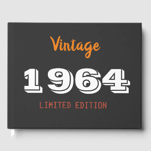 Vintag 1964 limitierte Auflage 60. Geburtstagsgesc Gästebuch