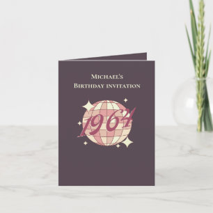Vintag 1964 Retro lila Einladung zum 60. Geburtsta