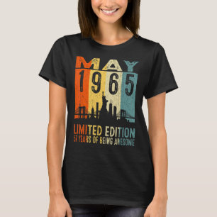 Vintag 1965 57 Jahre alt Gebildet im Mai 1965 57. T-Shirt
