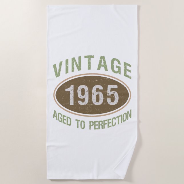 Vintag 1965, 60. Geburtstag Strandtuch (Vorderseite)