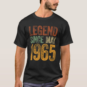 Vintag 1965 Geburtstag Mai Geboren Legende seit 19 T-Shirt