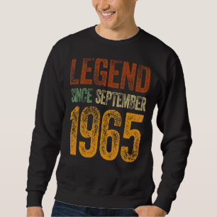 Vintag 1965 Geburtstag September Geborene Legende Sweatshirt